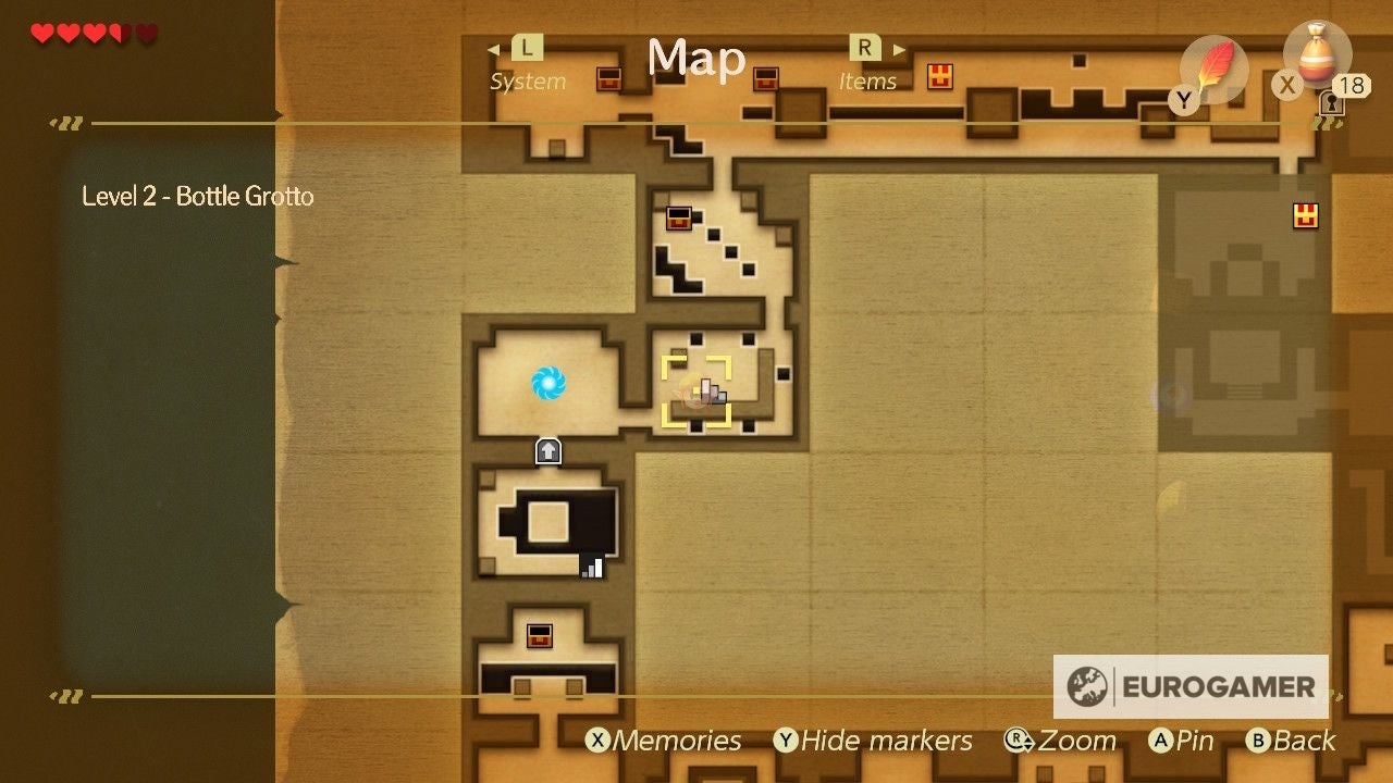 Zelda Link's Awakening Imprisoned Pols Voice and skeletal Staflos